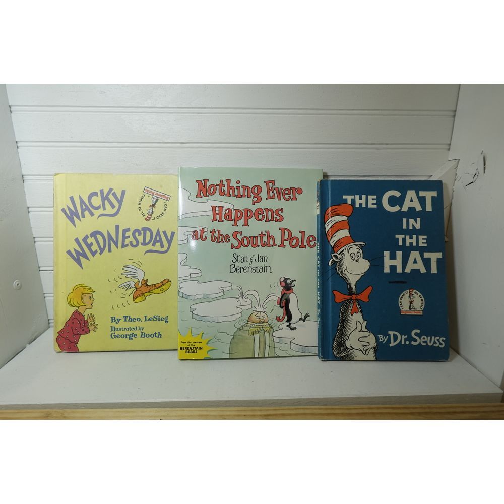 Vintage children's books Dr. Suess Wacky Wednesday Cat In The Hat set of three‎